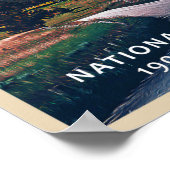 悪魔の塔の国のモニュメントワイオミング水色 ポスター (角)