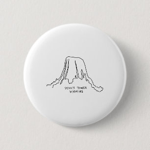 悪魔の塔Tシャツ ワイオミング州 カウボーイステート 国立記念碑 缶バッジ