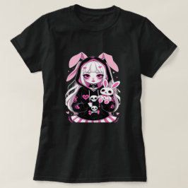 悪魔の女の子ハロウィーンTシャツ – かわいい不気味コスチューム Tシャツ