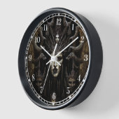 悪魔の女モンスターホラーアート 壁時計 (傾斜)