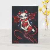 「悪魔の妖精」グリーティングカード カード (黄色い花)