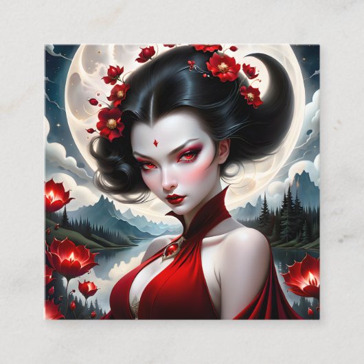 悪魔の婦人は芸術絵画の超現実主義者だ スクエア名刺 (正面)