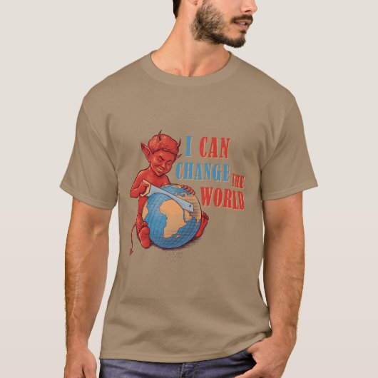 悪魔の子 - 世界を変えることができる Tシャツ (正面)