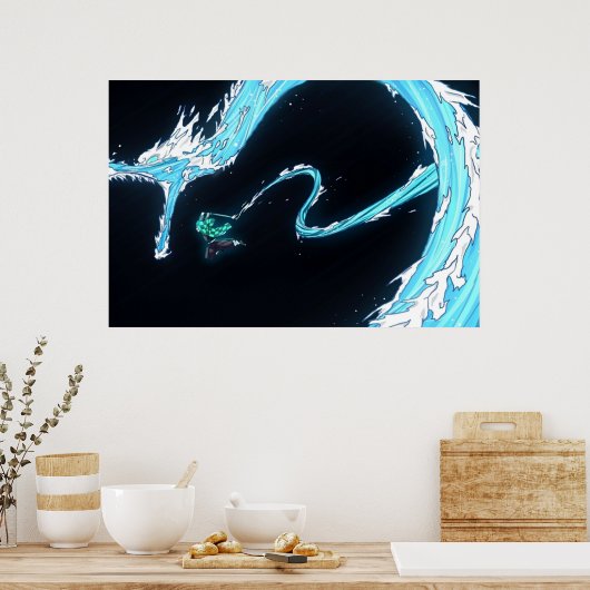 悪魔の層Tanjiro水呼吸 ポスター (キッチン)