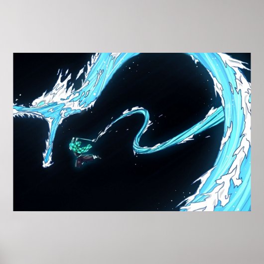 悪魔の層Tanjiro水呼吸 ポスター (正面)