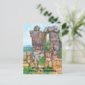 悪魔の戸口ウィスコンシン湖からの挨拶 ポストカード (スタンド正面)