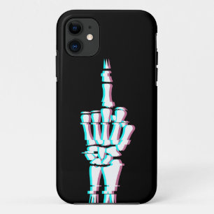 悪魔の指スカルハンドグリッチ効果 iPhone 11 ケース