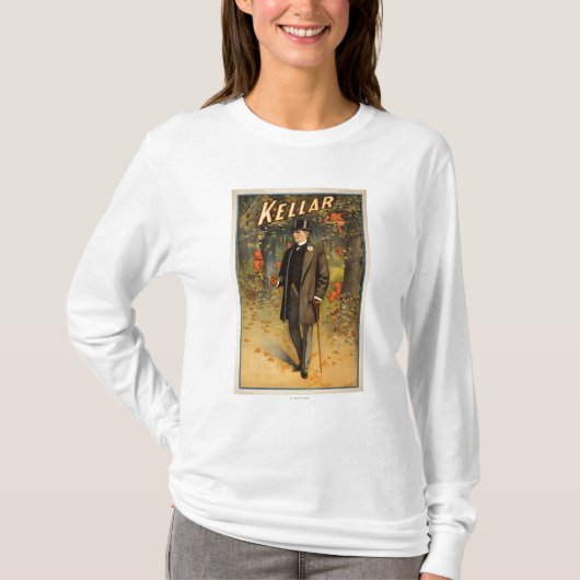 悪魔の昇進ポスターが付いているKellarのポートレート Tシャツ (正面)