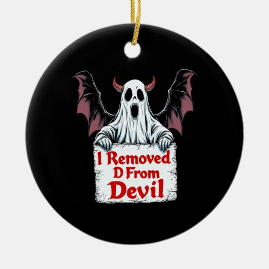 悪魔の暗闇のゴシック様式からDを除去 セラミックオーナメント (正面)