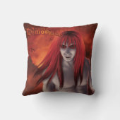 悪魔の枕の驚くべき悪魔の少年の夜明け クッション (裏面)