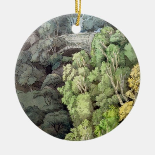 悪魔の橋1810年(w/c grap上のペン及びインクと セラミックオーナメント (正面)