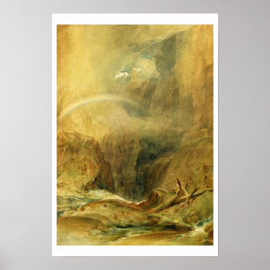 悪魔の橋、聖ゴットハルトの峠、c.1804 (w/c a) ポスター (正面)