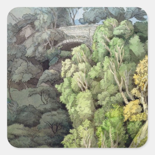 悪魔の橋， 1810 （ペンとインクを含む1810） スクエアシール (正面)