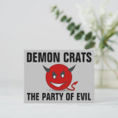 悪魔の民主党悪魔のパーティー ポストカード (スタンド正面)