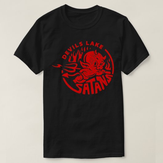 悪魔の湖のサタン – 悪魔 Tシャツ (デザイン正面)