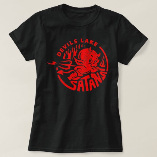 悪魔の湖のサタン – 悪魔 Tシャツ (デザイン正面)