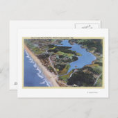 悪魔の湖の空中表示 ポストカード (正面/裏面)