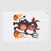 悪魔の牛のいたずら ゴルフタオル (横)