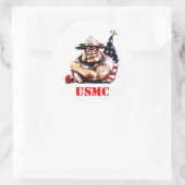 悪魔の犬USMC ラウンドシール (バッグ)