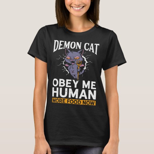 悪魔の猫サタン魔術バプホメットGothic Occu Tシャツ (正面)