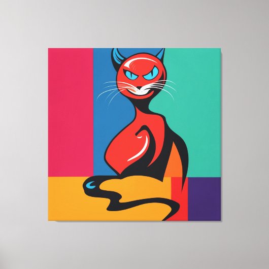 悪魔の猫 キャンバスプリント (正面)
