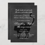 悪魔の猫 ハロウィン招待状 招待状 (正面/裏面)