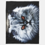 悪魔の猫 フリースブランケット (正面)