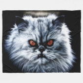 悪魔の猫 フリースブランケット (正面(横))