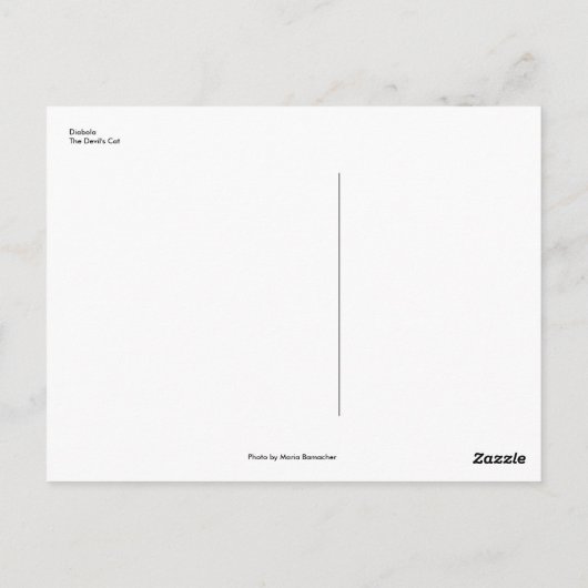 悪魔の猫 ポストカード (裏面)