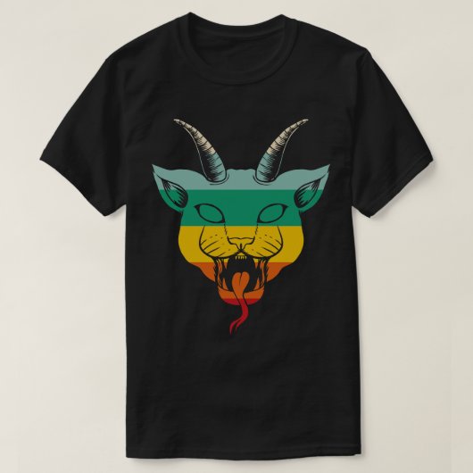 悪魔の猫 Tシャツ (デザイン正面)