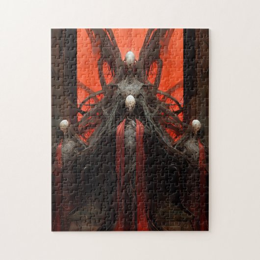悪魔の生き物の暗いファンタジーホラー ジグソーパズル (縦)