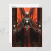 悪魔の生き物の暗いファンタジーホラー ポストカード (正面/裏面)
