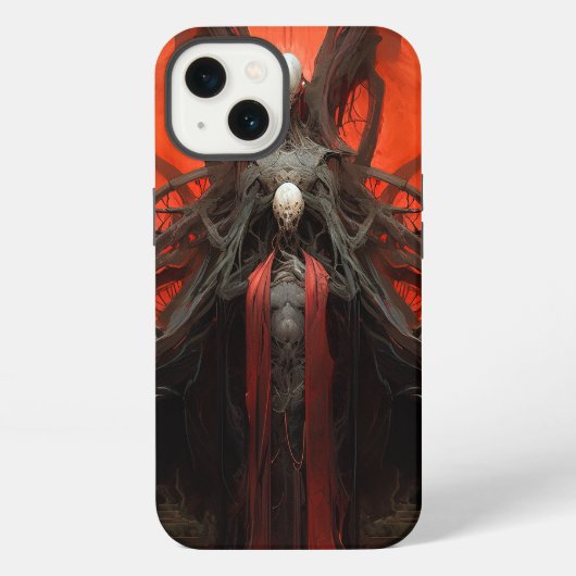 悪魔の生物 ダークファンタジーホラー iPhoneケース (裏面)