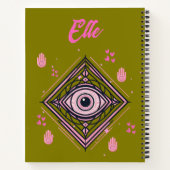 悪魔の目とハートピンクとオリーブ ノートブック (裏面)