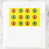 悪魔の目 長方形シール (バッグ)