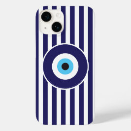 悪魔の眼からの保護(ライトブルーストライプの) Case-Mate iPhone 14ケース