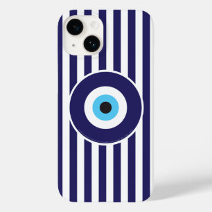 悪魔の眼からの保護(ライトブルーストライプの) Case-Mate iPhone 14ケース