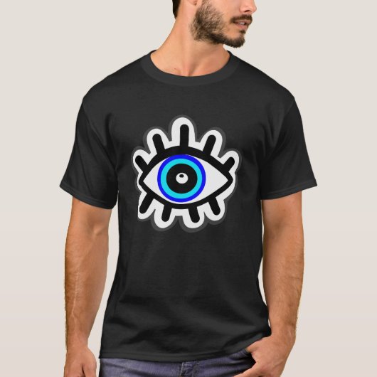 悪魔の眼の呪いの保護 Tシャツ (正面)