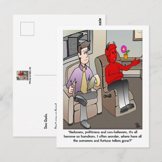 悪魔の精神科医葉書 ポストカード (正面/裏面)