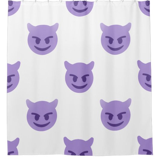 悪魔の絵文字バスルームのシャワーカーテン シャワーカーテン (正面)