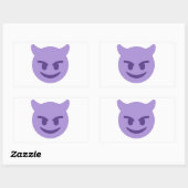 悪魔の絵文字 長方形シール (シート)