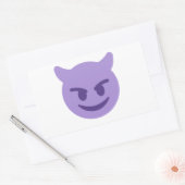 悪魔の絵文字 長方形シール (封筒)