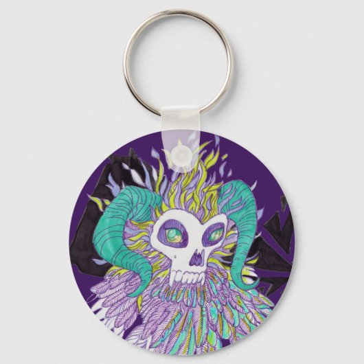 悪魔の羽の不気味怪物 キーホルダー (正面)