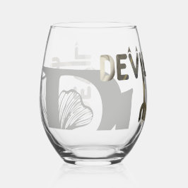 悪魔の茎のないワイングラス抽象芸術ブラック金ゴールド ステムなしワイングラス