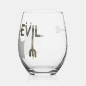 悪魔の茎のないワイングラス抽象芸術ブラック金ゴールド ステムなしワイングラス (左)