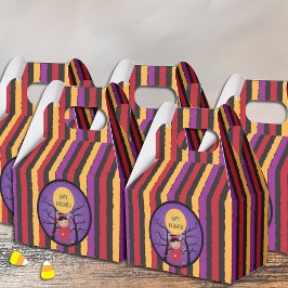 悪魔の衣装を着たカラフル子供ハロウィーンの愛玩箱 フェイバーボックス