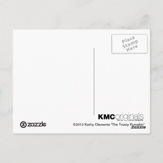 悪魔の衣装を着たネズミのハロウィーンのはがき ポストカード (裏面)