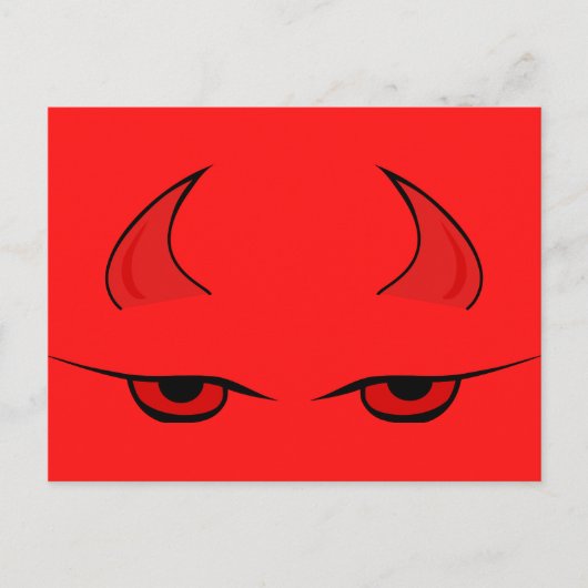 悪魔の角と赤い目がカスタマイズ可能 ポストカード (正面)