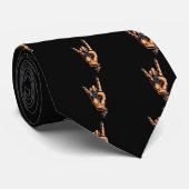 悪魔の角の手ぶり ネクタイ (ロール)