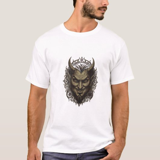 悪魔の角ゴシックTシャツデザイン Tシャツ (正面)